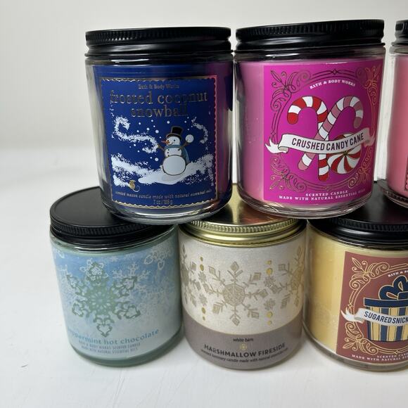 Bath & Body Works Candles Christmas Treats Sweets 7oz Lot Of 7 Holiday Winter - Picture 4 of 10